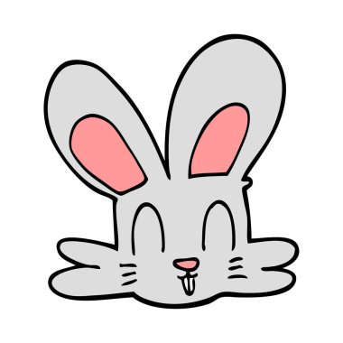 çizgi film doodle sevimli tavşan