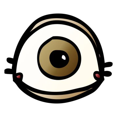 çizgi film doodle kahverengi göz