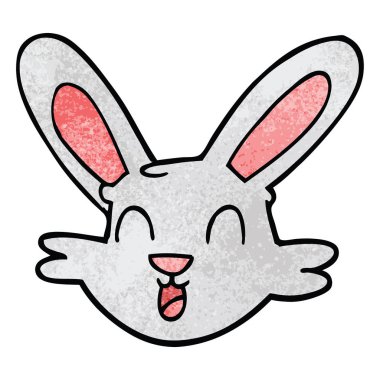 çizgi film doodle sevimli tavşan