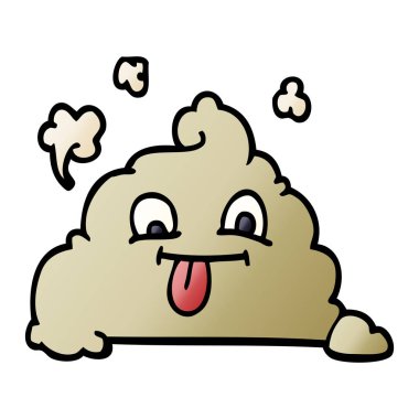 çizgi film doodle kaka, vektör çizim