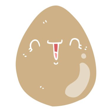 düz renk tarzı çizgi film yumurta