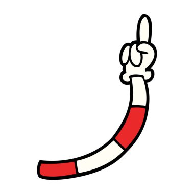 çizgi film doodle retro el hareketleri