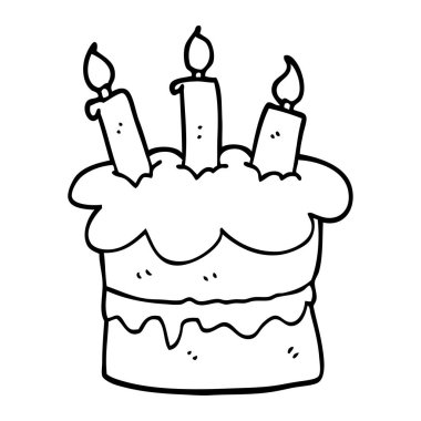 çizim karikatür Doğum günü pastası