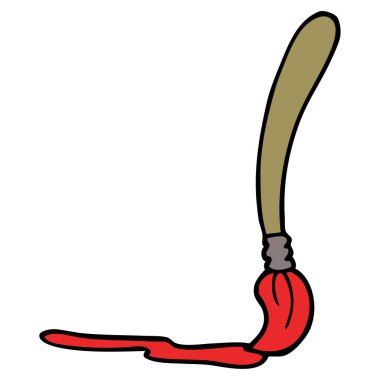 çizgi film doodle boya fırçası