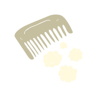 tarak düz renkli çizimi