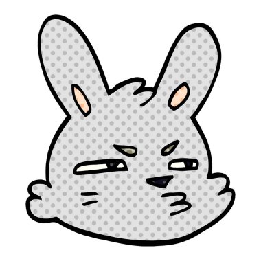 çizgi film doodle huysuz tavşan