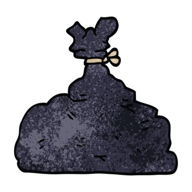 çizgi film doodle çöp torbası