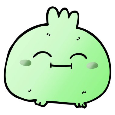 çizgi film doodle mutlu kök sebze