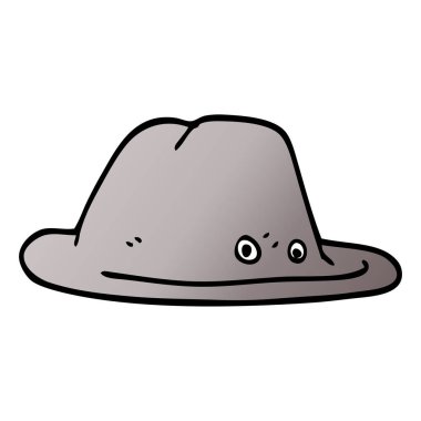 çizgi film doodle şapka, vektör çizim