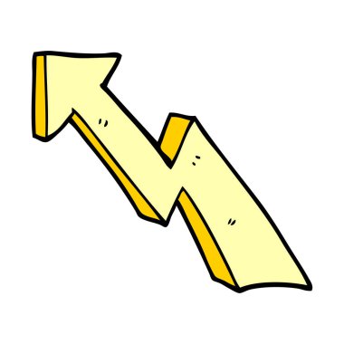 ok yükselen karikatür doodle