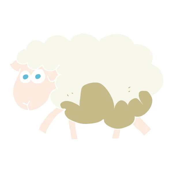 Illustration Couleur Plate Moutons Boueux — Image vectorielle