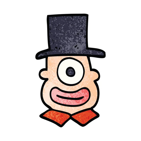 Kreskówka Doodle Cyklop Top Hat — Wektor stockowy