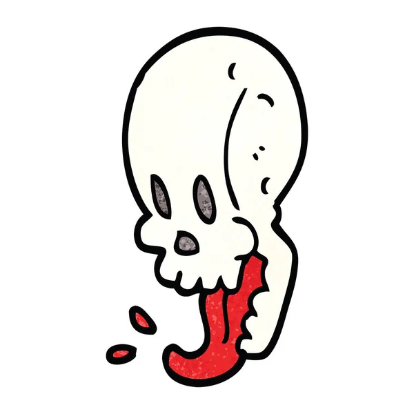 Çizgi Film Doodle Brüt Kafatası — Stok Vektör