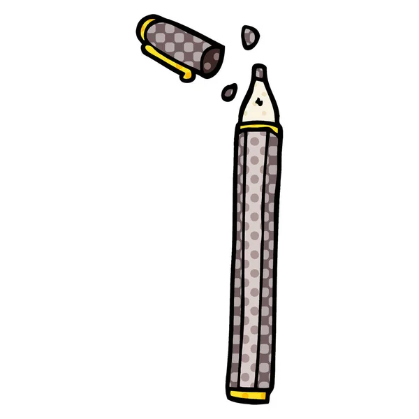 Desenho Animado Doodle Escritório Caneta — Vetor de Stock