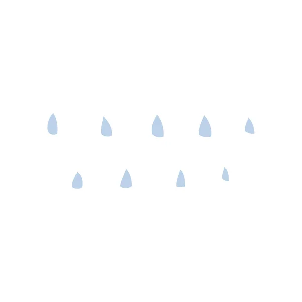 Flat Color Style Cartoon Rain — Stock Vector