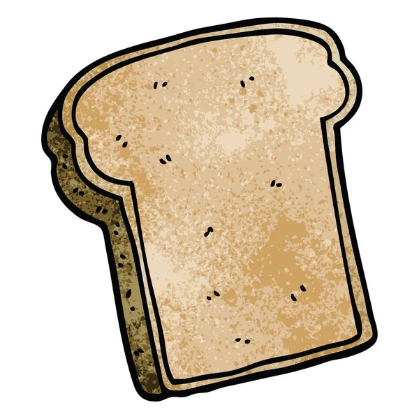 Cartoon Doodle Scheibe Brot — Stockvektor