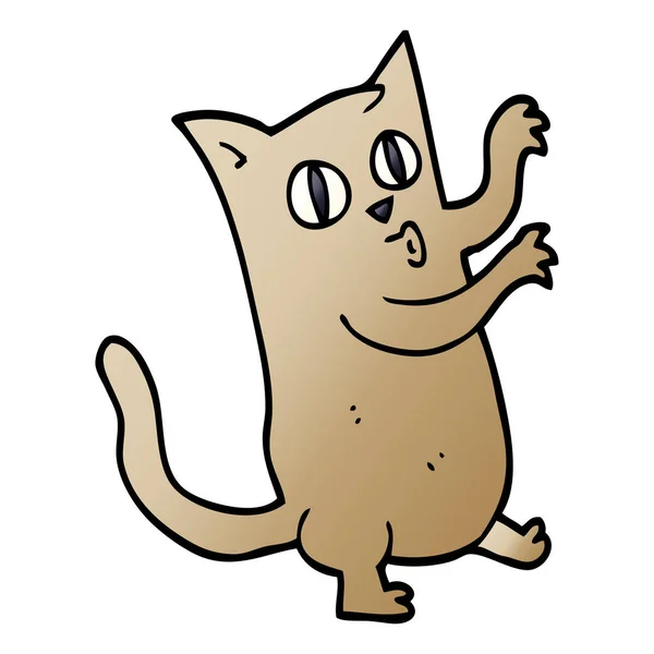 Dessin Animé Doodle Danse Chat — Image vectorielle