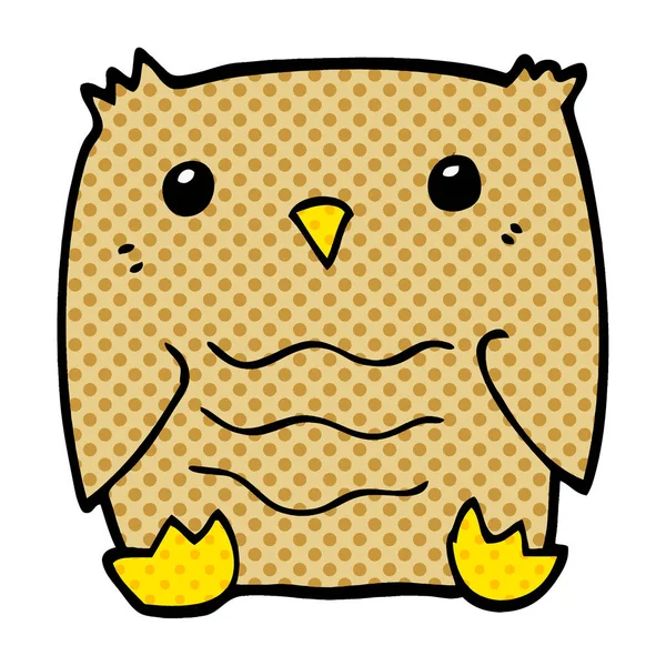 Cartoon Doodle Owl Vektorillustration — Stock vektor