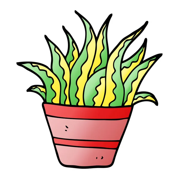 在白色背景的动画片涂鸦植物 — 图库矢量图片