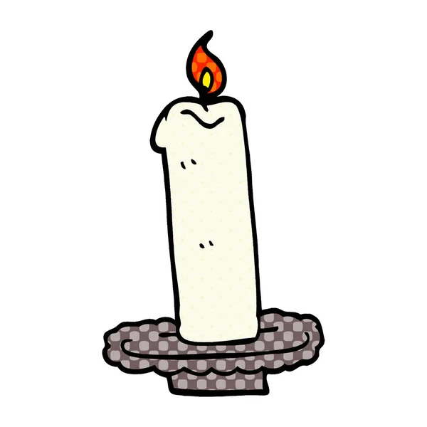 Γελοιογραφία Doodle Καίγοντας Κερί — Διανυσματικό Αρχείο