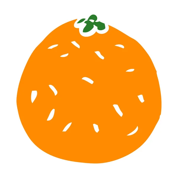 Cartoon Doodle Citrus Sinaasappel — Stockvector