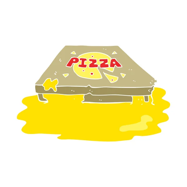 Ilustracja Kolor Płaskie Pizza — Wektor stockowy