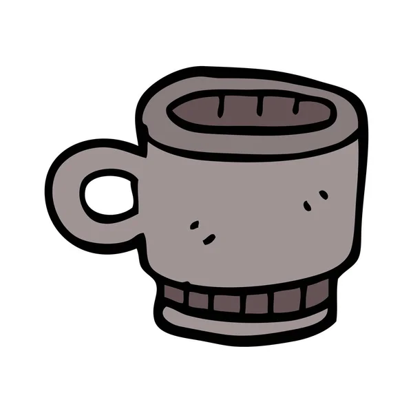 Cartoon Doodle Coffee Mug — Stock Vector