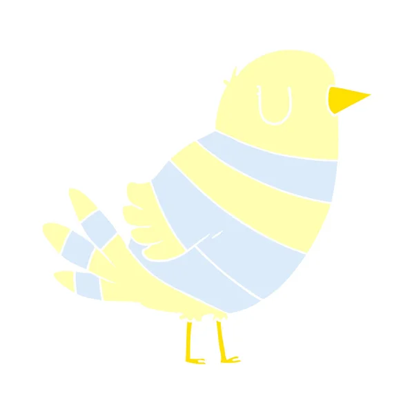 フラット カラー スタイル漫画鳥 — ストックベクタ