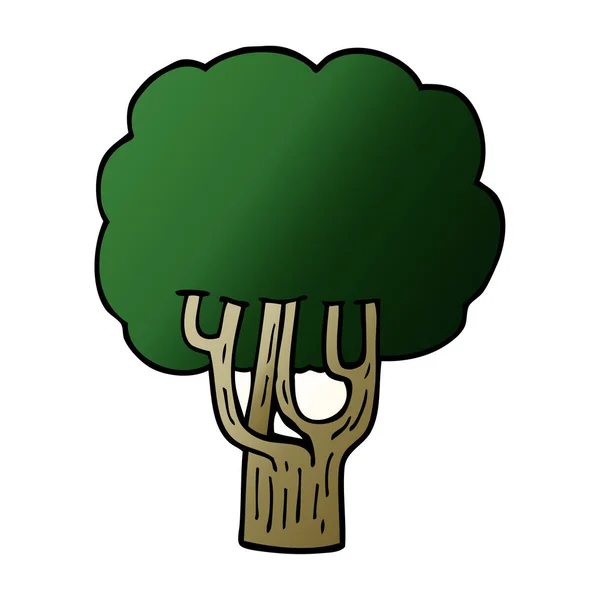 Cartoon Doodle Blühender Baum — Stockvektor