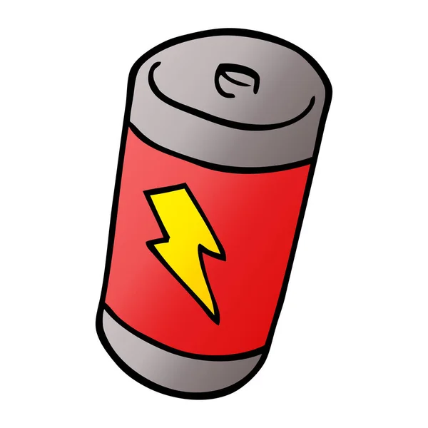 Cartoon Doodle Batterij Witte Achtergrond — Stockvector