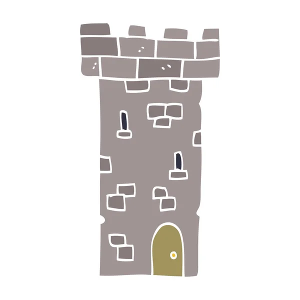 Мультфильм Каракули Замок Башня — стоковый вектор