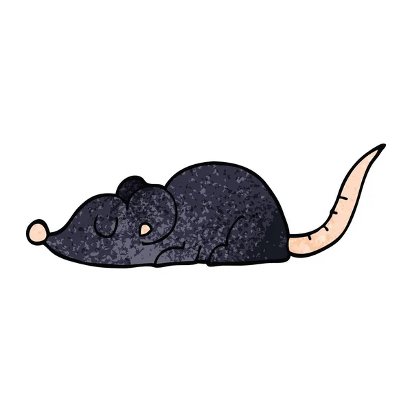 Dessin Animé Doodle Rat Noir — Image vectorielle