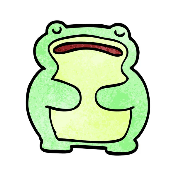 Cartoon Doodle Frog White Background — Stock Vector