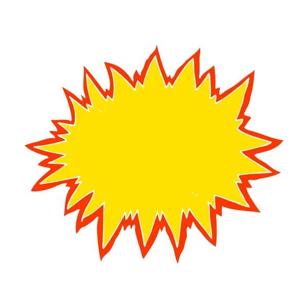 Flachfarbige Illustration Des Explosionszeichens — Stockvektor