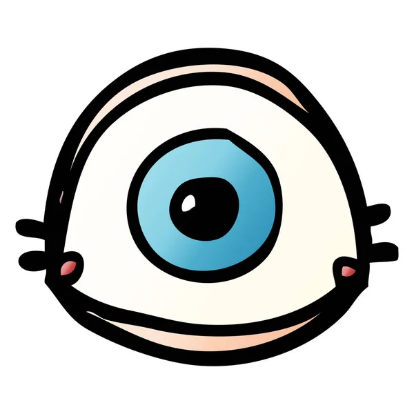 Cartoon Doodle Blaues Auge — Stockvektor