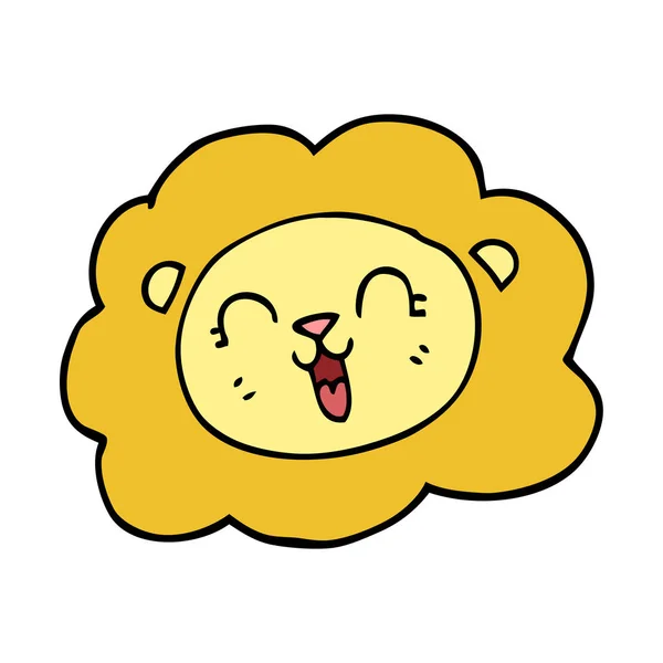 Cartoon Doodle Lion Vektorillustration — Stock vektor