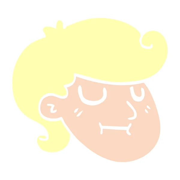 Cartoon Doodle Glada Blond Pojke — Stock vektor