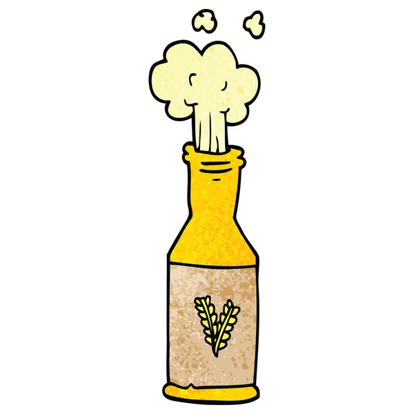 Γελοιογραφία Doodle Μπουκάλι Μπύρας — Διανυσματικό Αρχείο