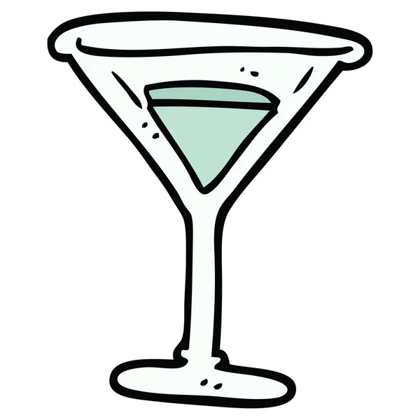 Cartoon Doodle Martini Vit Bakgrund — Stock vektor
