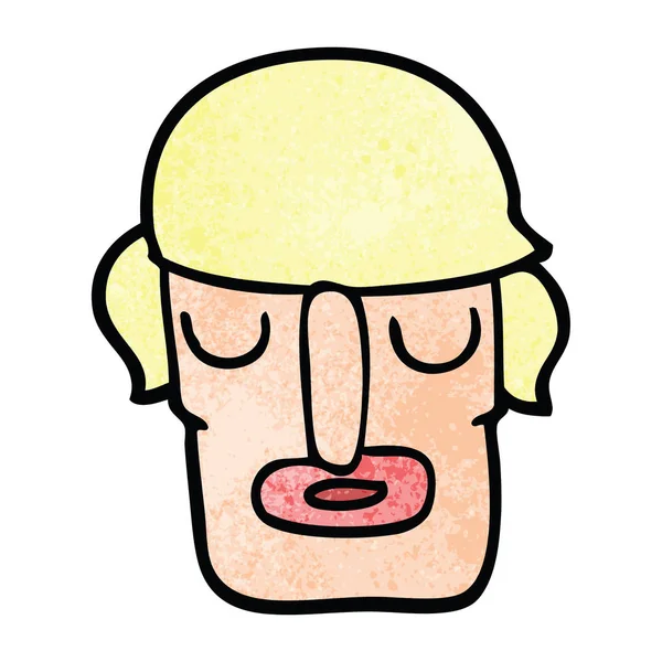 卡通涂鸦男性脸 — 图库矢量图片