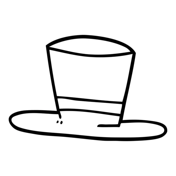 Γραμμικό Σχέδιο Σκίτσο Επάνω Hat — Διανυσματικό Αρχείο