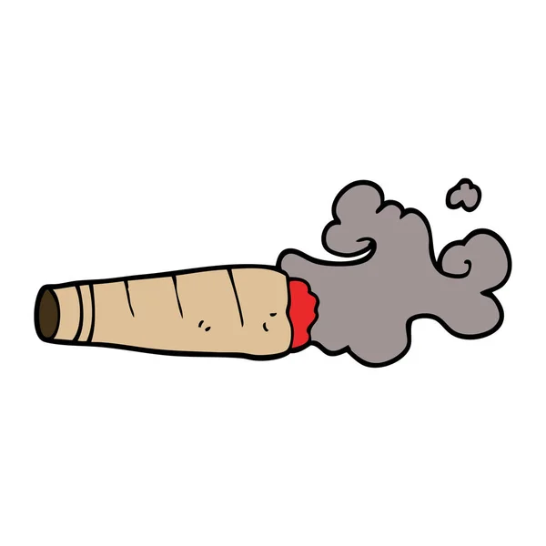 Dibujos Animados Garabato Fumar Cigarro — Vector de stock