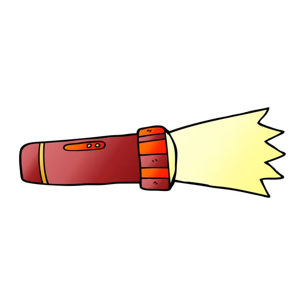 Cartoon Doodle Lit Torch — Stock Vector