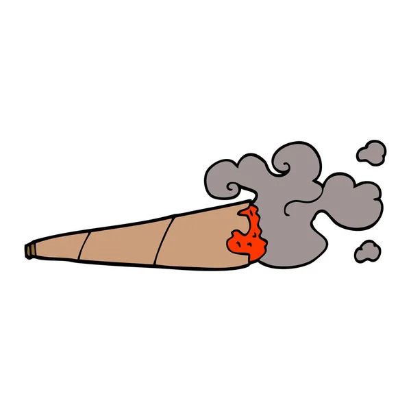 Cartoon Doodle Válcované Cigaret — Stockový vektor