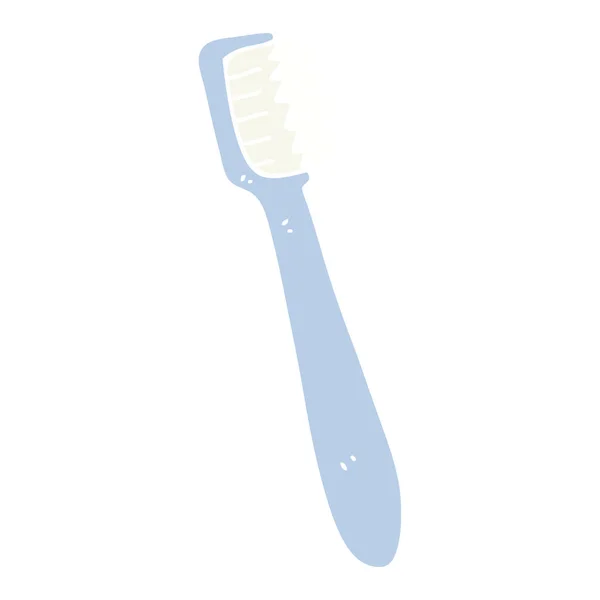Flat Color Illustration Toothbrush — Stock Vector