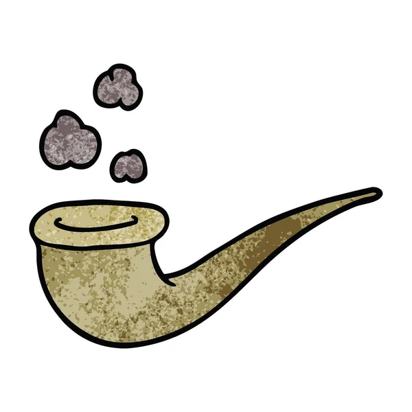 Fumatore Fumetti Doodle Pipe — Vettoriale Stock