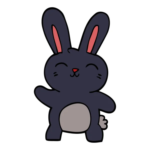 Cartoon Doodle Happy Bunny — Stock vektor