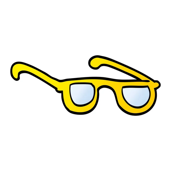 Desenhos Animados Doodle Óculos Isolados Fundo Branco —  Vetores de Stock