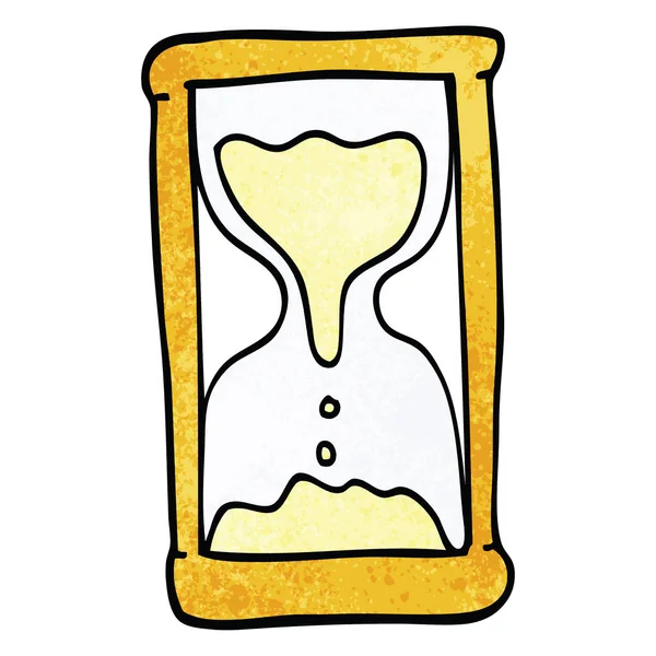 Мультфильм Каракули Песочные Часы Изолированы Белом Фоне — стоковый вектор