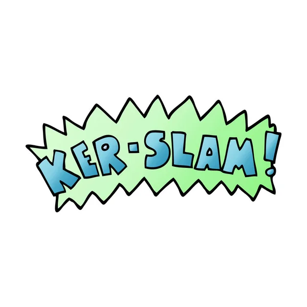 Fumetto Doodle Parole Ker Slam — Vettoriale Stock